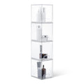 Stackable Plastic Storage Makeup Organizer Drawers, Clear, 7.5" x 6" x 4.5", 4-Pack