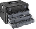 287-Piece Mechanic Socket Set with Quick-Release Ratchets, Wrenches, Bits, 1/4" 3/8" 1/2", Metric and SAE, 3-Drawer Case, for Auto and Machine Repairs